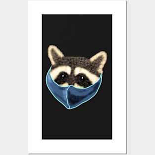 Cute Masked Raccoon Posters and Art